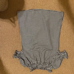 Gingham Off the Shoulder Dress
